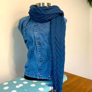 Blue wrap around scarf